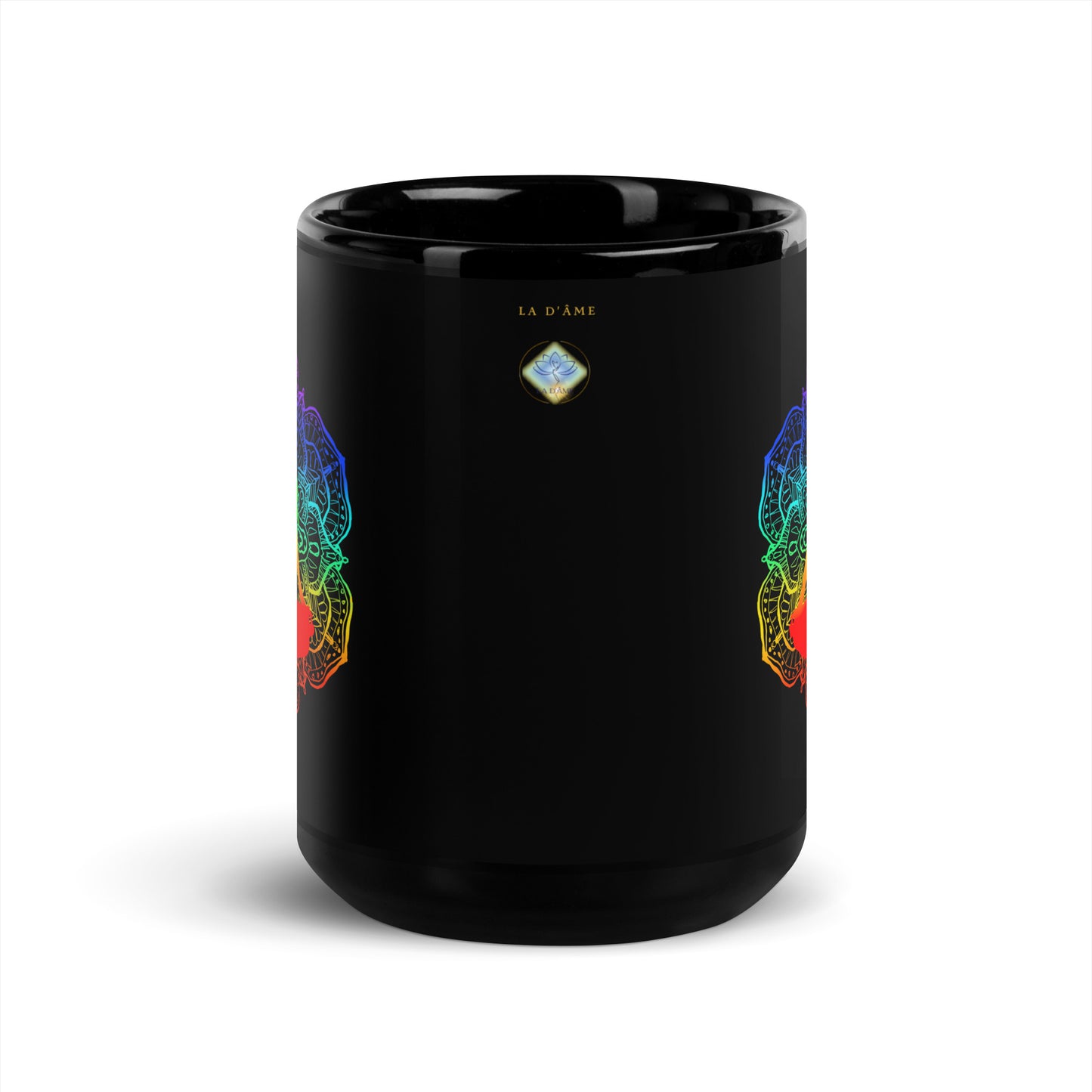Mug brillant noir - "7 Chakras"