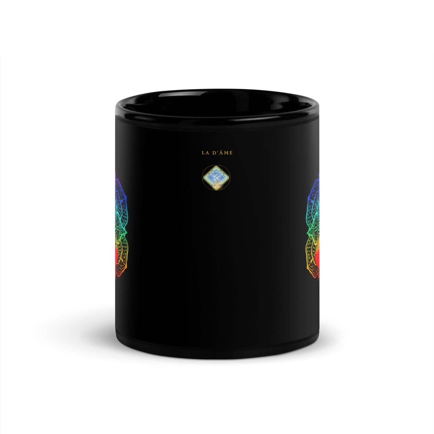 Mug brillant noir - "7 Chakras"