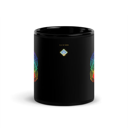Mug brillant noir - "7 Chakras"