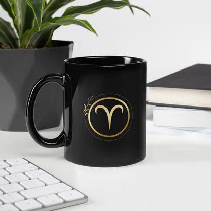 Black glossy mug - Aries