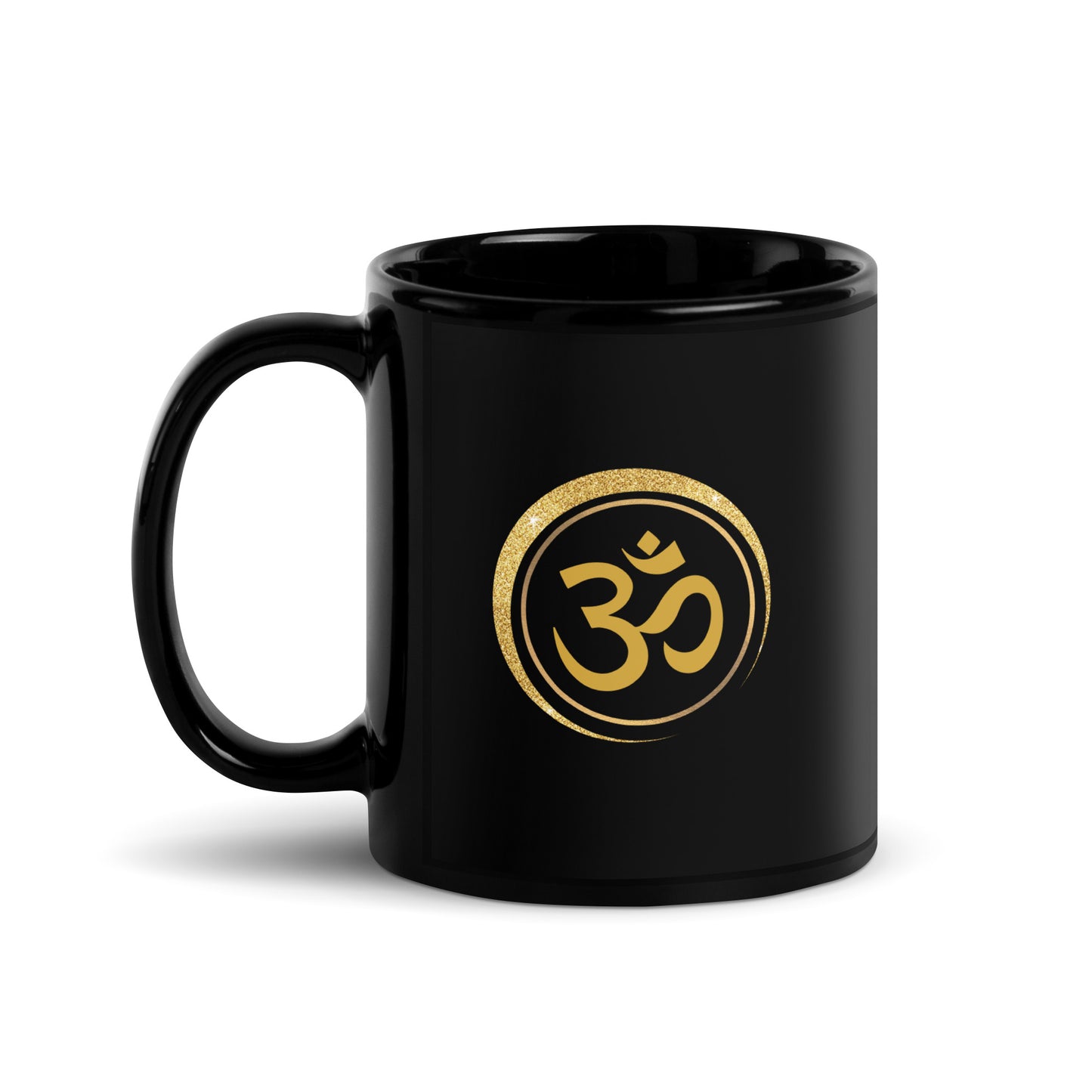 Taza negra brillante - "Símbolo de espiritualidad"