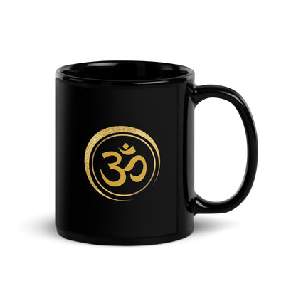 Taza negra brillante - "Símbolo de espiritualidad"
