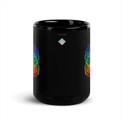 Mug brillant noir - "7 Chakras"