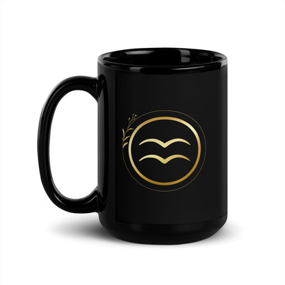 Mug brillant noir - Verseau