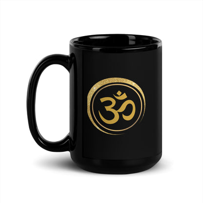 Taza negra brillante - "Símbolo de espiritualidad"