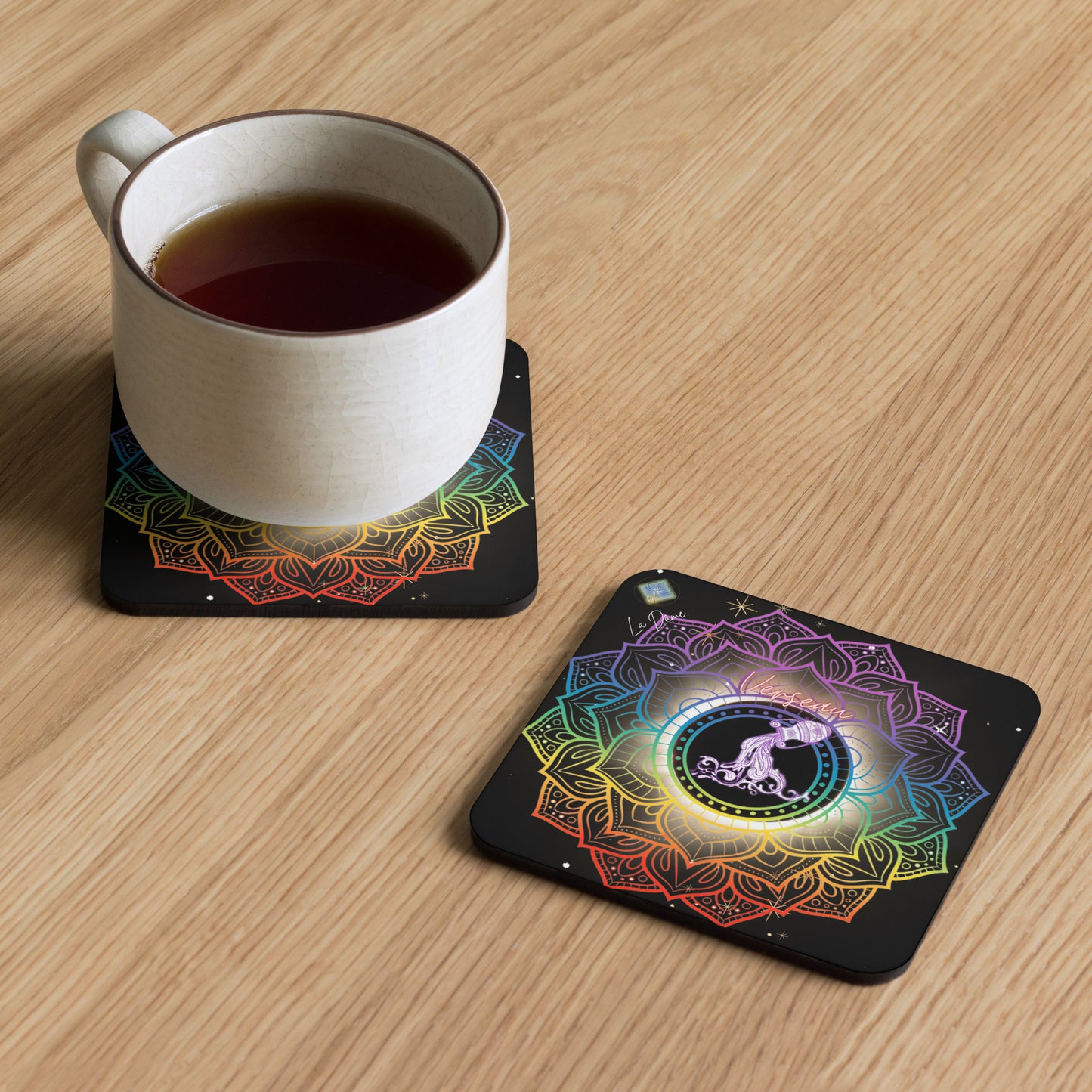 Cork coasters - Aquarius