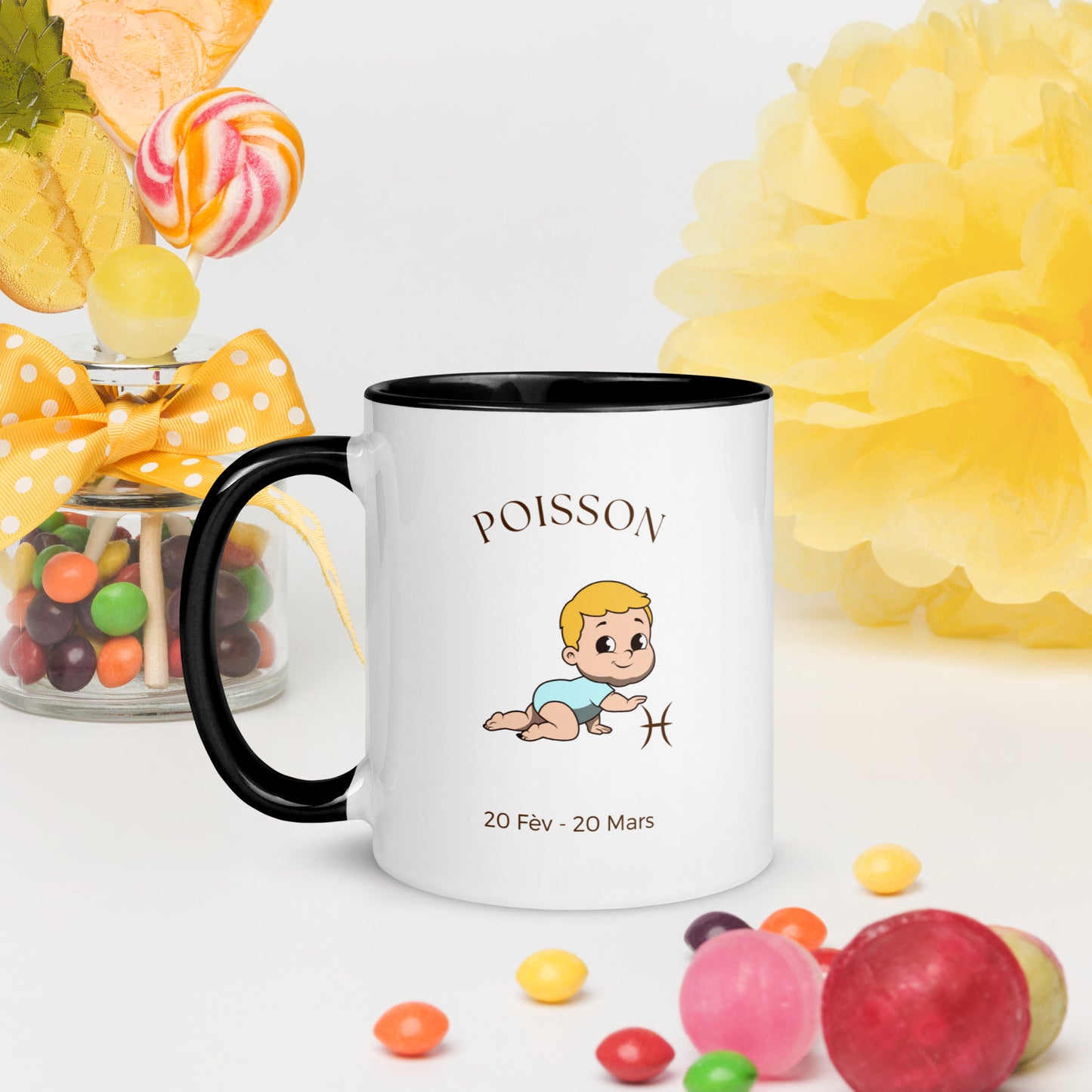 Mug à Intérieur Coloré - Poisson