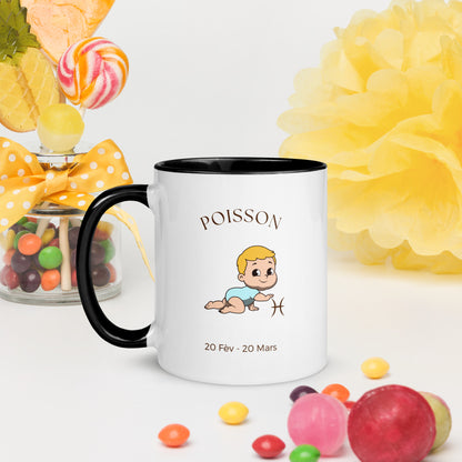 Mug à Intérieur Coloré - Poisson