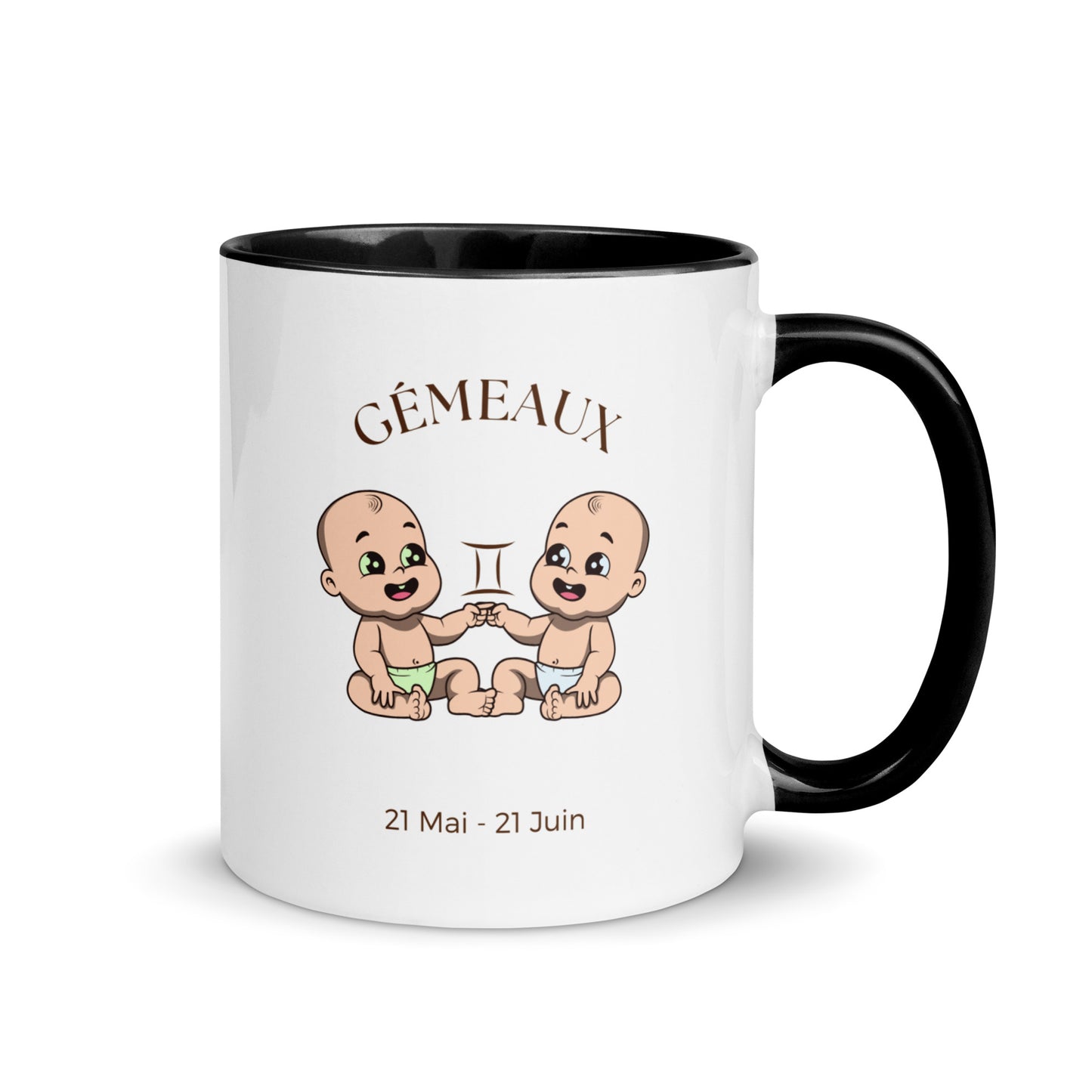 Mug à Intérieur Coloré - Gémeaux
