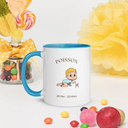 Mug à Intérieur Coloré - Poisson