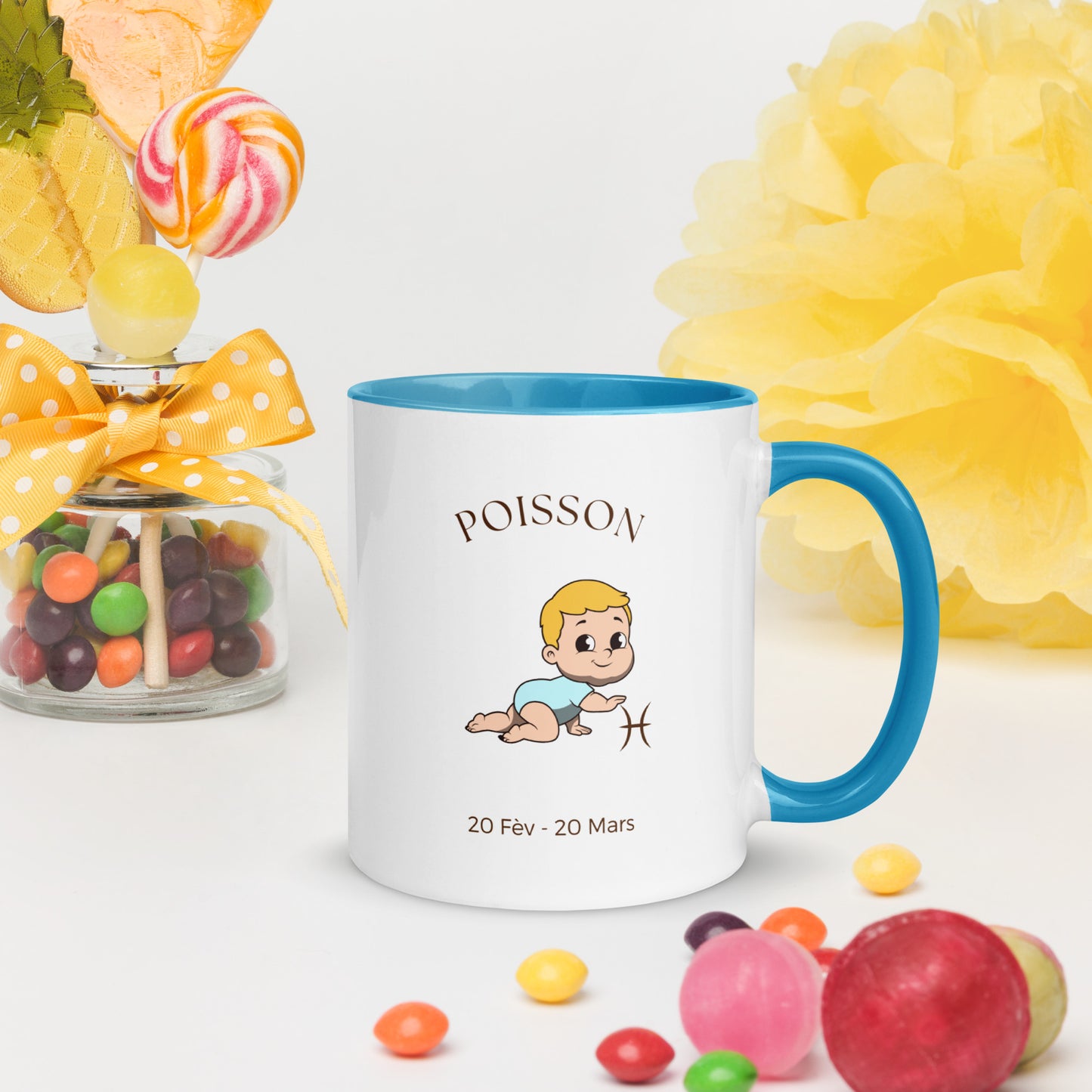 Mug à Intérieur Coloré - Poisson