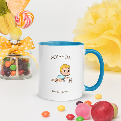 Mug à Intérieur Coloré - Poisson