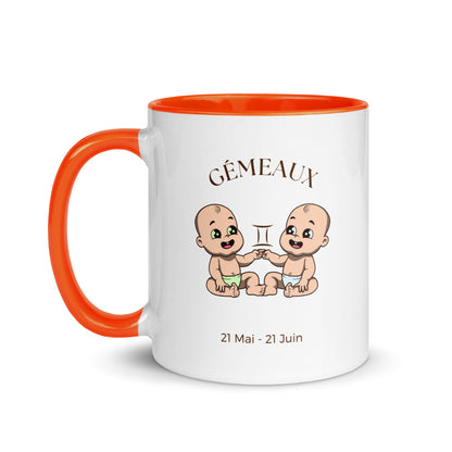 Mug à Intérieur Coloré - Gémeaux