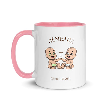 Mug à Intérieur Coloré - Gémeaux