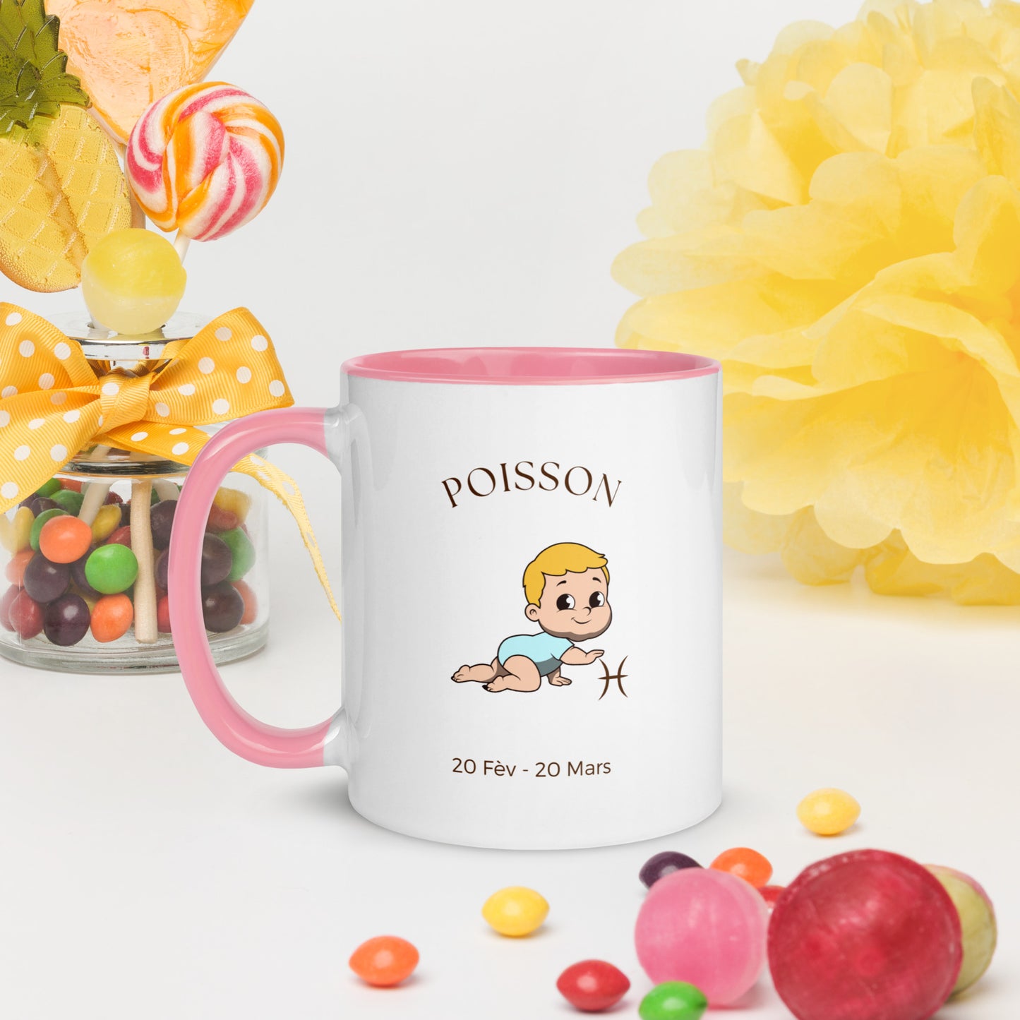 Mug à Intérieur Coloré - Poisson