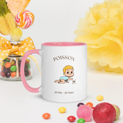 Mug à Intérieur Coloré - Poisson