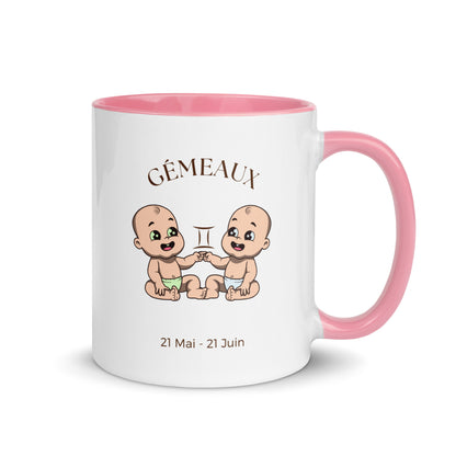 Mug à Intérieur Coloré - Gémeaux