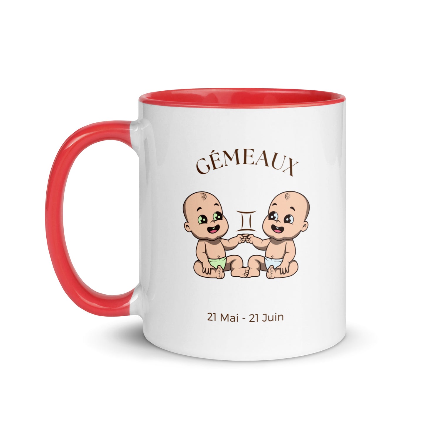 Mug à Intérieur Coloré - Gémeaux