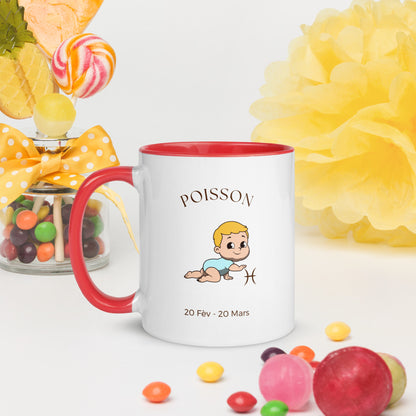 Mug à Intérieur Coloré - Poisson