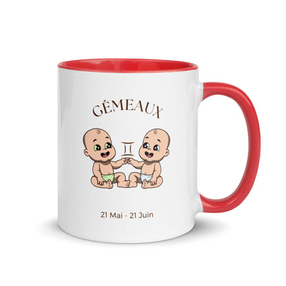 Mug à Intérieur Coloré - Gémeaux
