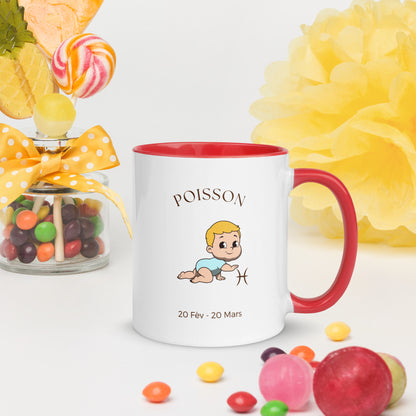 Mug à Intérieur Coloré - Poisson