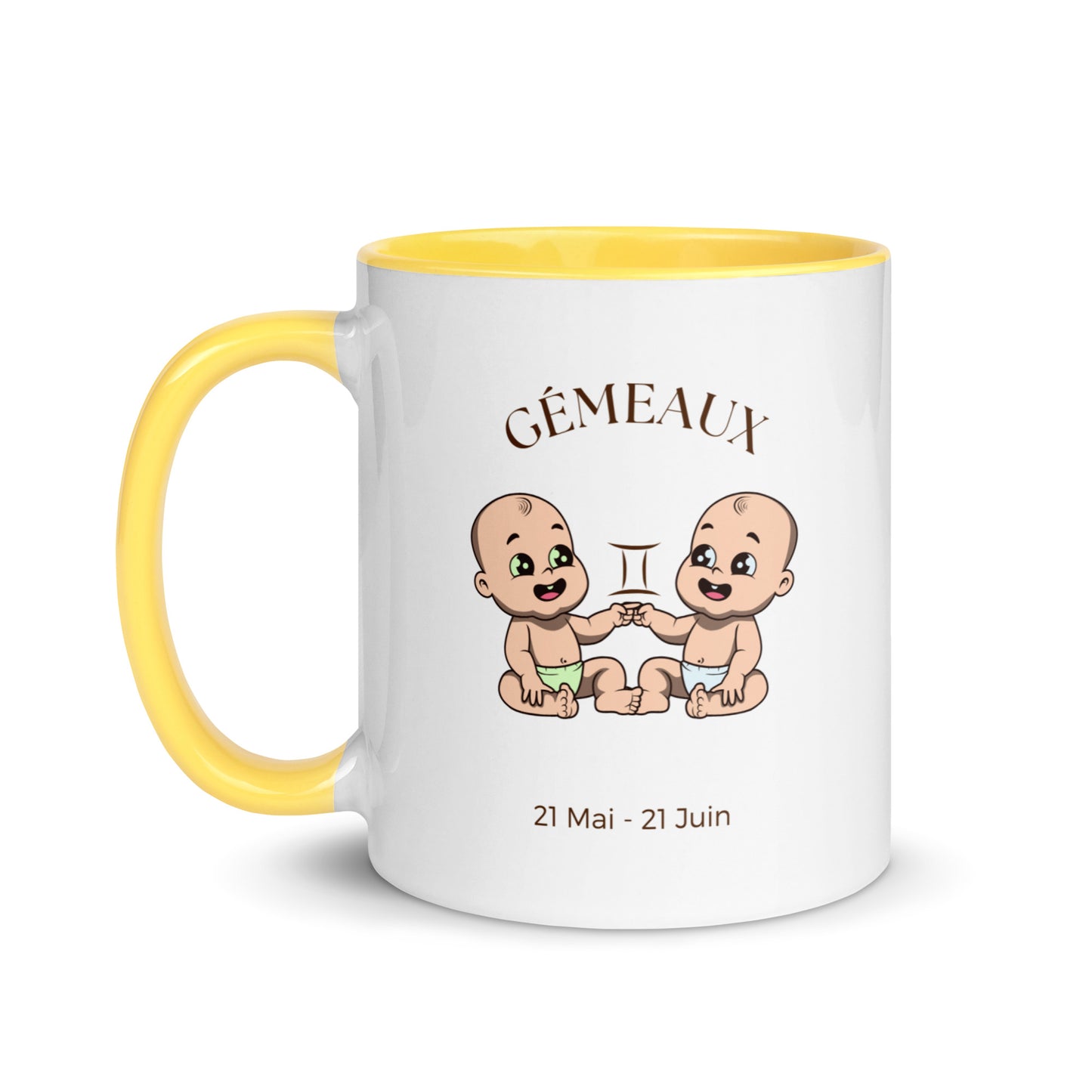 Mug à Intérieur Coloré - Gémeaux