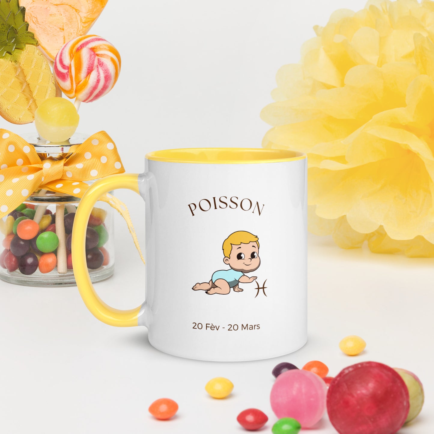 Mug à Intérieur Coloré - Poisson