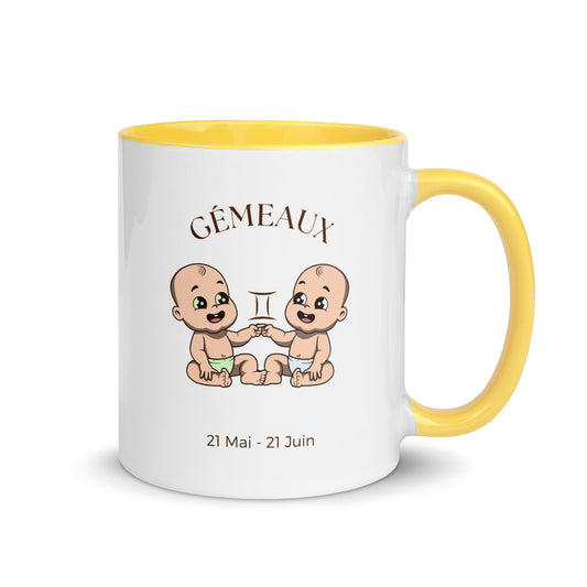 Mug à Intérieur Coloré - Gémeaux