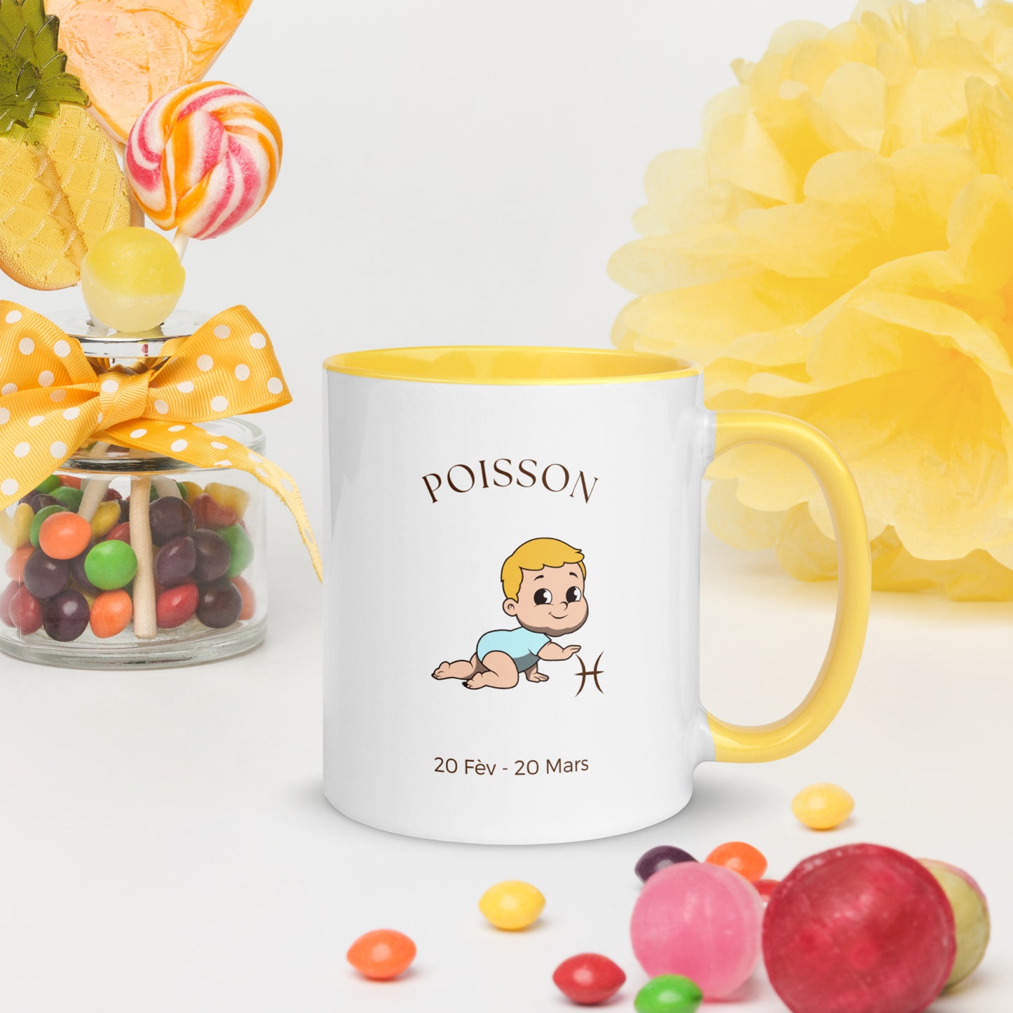 Mug à Intérieur Coloré - Poisson