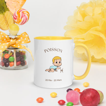 Mug à Intérieur Coloré - Poisson