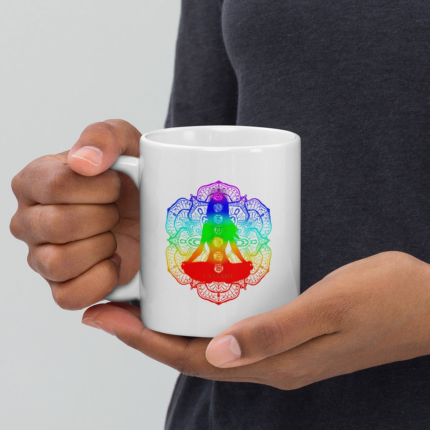 Glossy White Mug - "7 Chakras"
