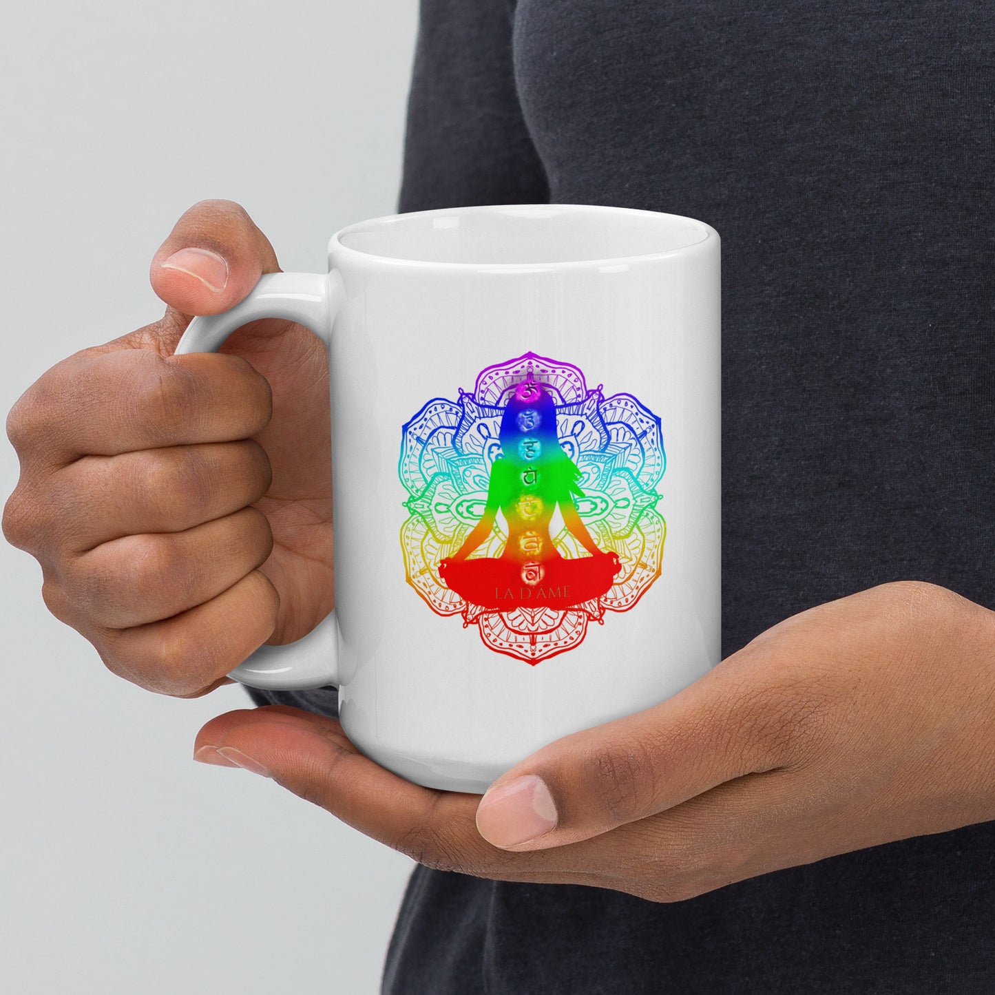 Glossy White Mug - "7 Chakras"