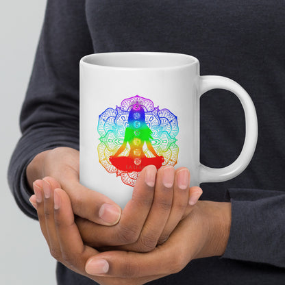 Glossy White Mug - "7 Chakras"